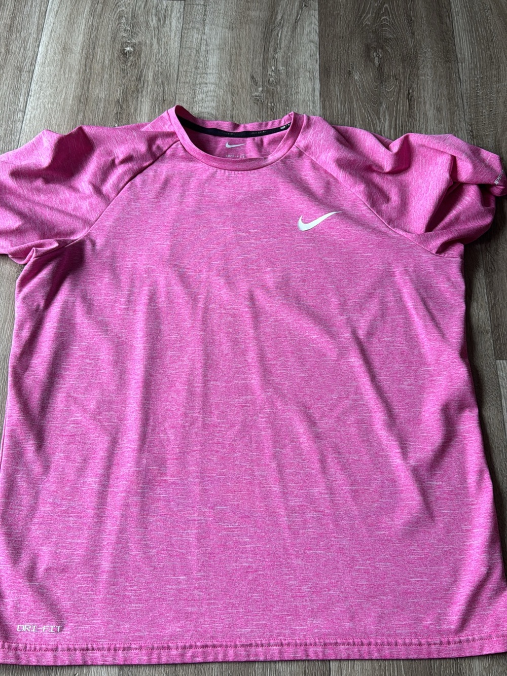 Nike Pink Heathered Short-Sleeve Athletic Shirt